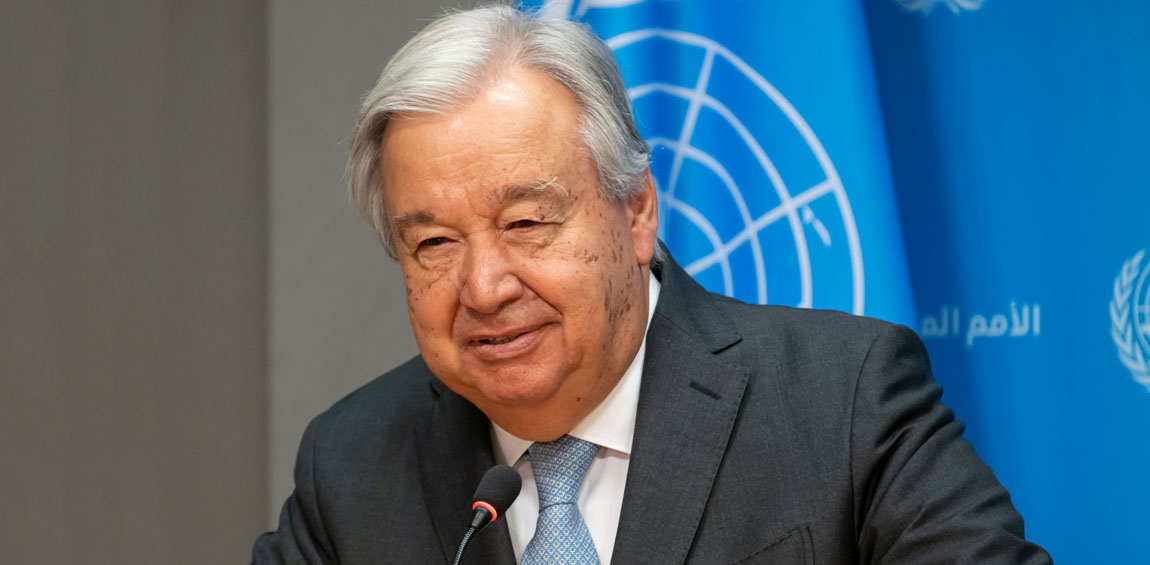 Secretary-General António Guterres briefs reporters on extreme heat and climate change.